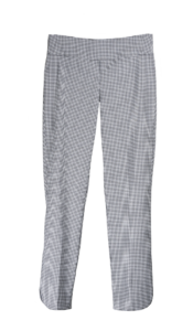UP! gingham slim leg, pull-on pants with notched detail at ankle, $122. Available at Infinity Boutique, 427 Paradise Road.